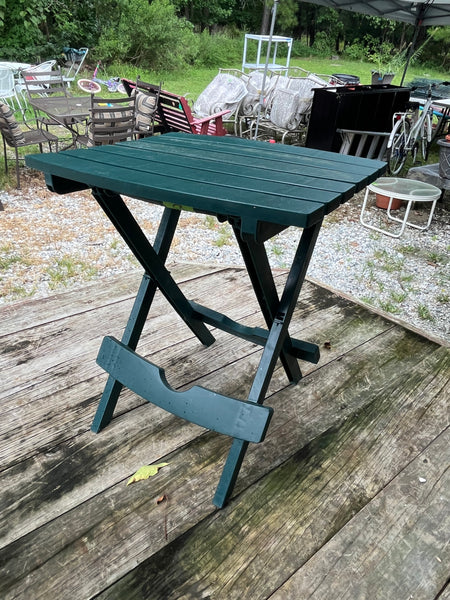 Green Plastic Folding Patio Table