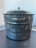 Speckled Enamel Lidded Stock Pot with Interior Canning Rack