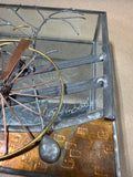 Metal And Glass Mirrored Jewelry Box With Bicycle — Signed By Artist