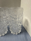 (B) Set Of 4 Plastic Snow Crystal Drinking Glasses