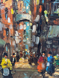 Oil Painting of French Street by Vittorio Muscariello; Signed