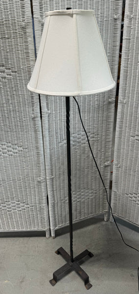 WEND Stamped Cast Iron Barley Twist Floor Lamp (WORKS)