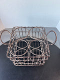 Heavyweight Vintage Style Metal Bottle Caddy