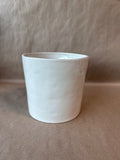 Pottery Barn White Ceramic Planter With Chalk Label