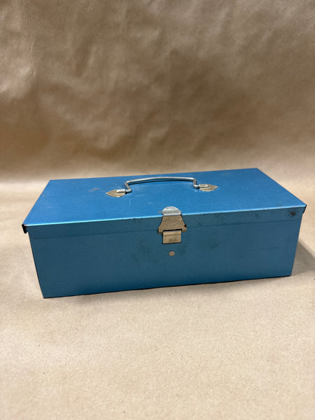 Small Blue Metal Tool Box