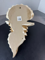 (A) Heavyweight Distressed Resin Seashell Wall Shelf