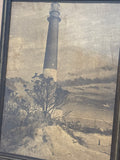 Vintage Sepia Tone Lighthouse Print