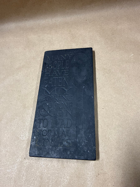 Black Stone Slab Spoon Rest