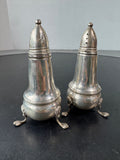 Crown Sterling Silver Weighted 3-Footed Salt & Pepper Shakers
