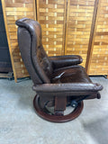 Ekornes Stressless Brown Chair with Ottoman (B) ***Read Description***