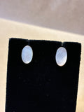 Sterling & Mother of Pearl Oval Earrings