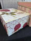 Trio of Floral Decorative Storage Boxes