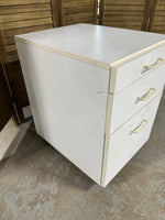 Particle Board Three Drawer Rolling Cabinet