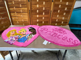 Pair of Princess Bath Rugs in Purple Canvas Tote