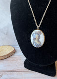 Transfer Portrait Cameo Pendant Necklace