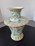 Pale Blue Chinese Butterfly Floral Vase