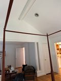 Queen Canopy Bed with Rails & Slats