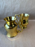 Pair Of Tankard Brass Mugs