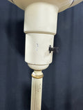 Cream Metal Tole Vintage Torchiere Floor Lamp AS IS (READ DESCRIPTION CAREFULLY)
