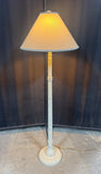 Shabby Chic Distressed Off White 3-Way Wooden Floor Lamp (WORKS)