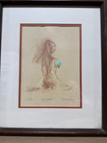 “Brigitte” Nude Woman Sketch Lithograph By Connie King - Numbered And Signed