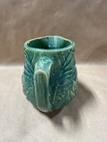 (F) Green McCoy Lotus Flower Pottery Pitcher