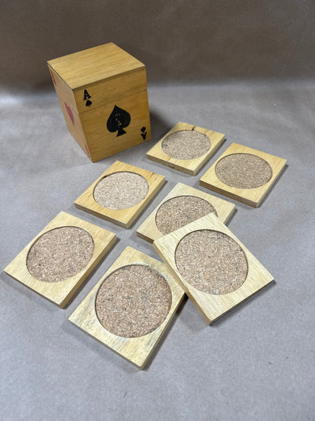 Handpainted Deck Of Cards Coasters — 7 Coasters