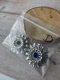 Pair of Silver Tone Medallion Brooches (D)
