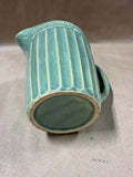 (G) Green Stoneware Pottery Pitcher