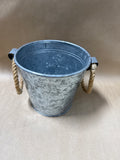 Galvanized Metal Anchor Bucket With Rope Handles