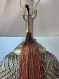 Textured Resin Table Lamp with Tassel Accent (WORKS)
