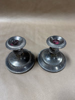 Pair Of Silver Plate Candle Stick Holders
