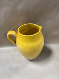 Mustard Yellow Glazed Stoneware Pitcher