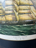 Wooden Cutty Sark Ship Vintage Wastebasket