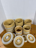 Over And Back Vintage Style Yellow Ware Ceramic Canister Set - 5 Pieces - By Target