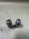 Leonard Cobalt Blue & Filigreed Silver Plate Salt & Pepper Shakers // 2 Sets Available // PRICED INDIVIDUALLY