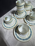 13-Piece Wedgwood England Appledore Demitasse Saucers & Cups Set