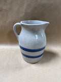 Grey And Blue Stoneware Pitcher