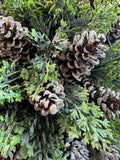 Faux Fir & Pinecone Hanging Topiary Sphere