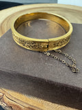 Hayward 12K Gold Filled Vintage Floral Etched Cuff Bracelet