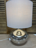 Mercury Glass Style Lamp with Drum Shade