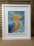 “Winter Moon” Original Painting by Local Artist Ginger Olsen; Signed