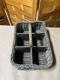 Divided Woven Basket Caddy