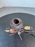 Pair of Metal Autumn Acorn Candlesticks
