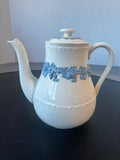 (A) Wedgwood Lavender on Cream Shell Edge Lidded Coffee Pot