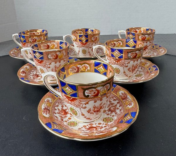 12-Piece Royal Stuart Spencer Stevenson England Bone China Demitasse Cups & Saucers Set