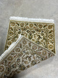 Small Hand Woven Rug (A); cream/brown/khaki color tones; 40"x24"