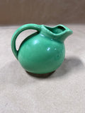 Small Green Ceramic Ball Pitcher With Ice Lip