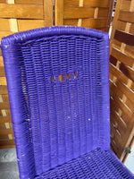 Purple Painted Wicker Chair