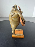 Taxidermy Folk Art Frog Holding Guitar